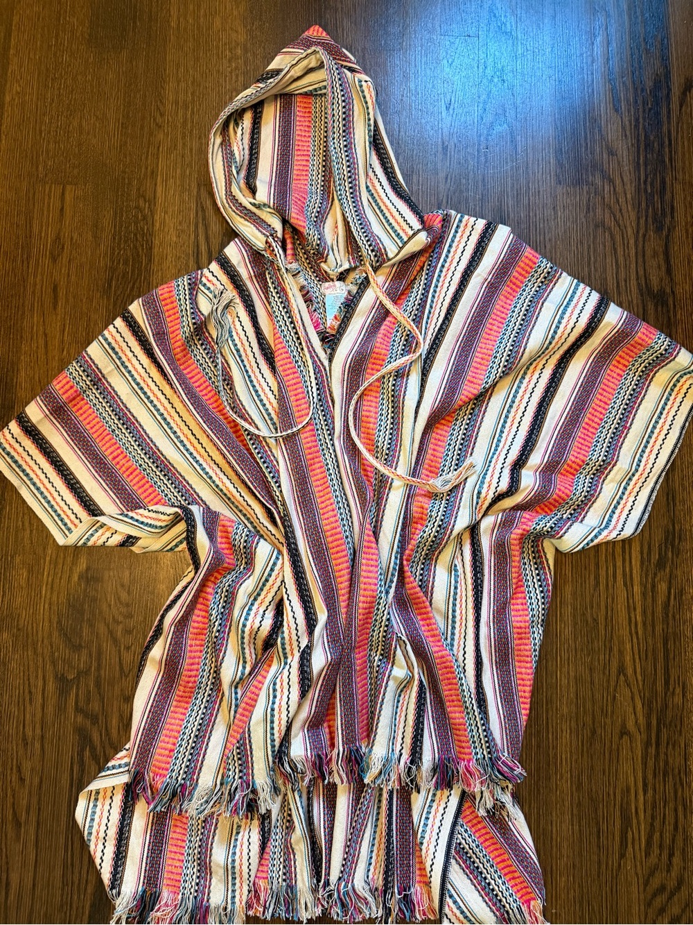 FREE PEOPLE HOODED PONCHO***